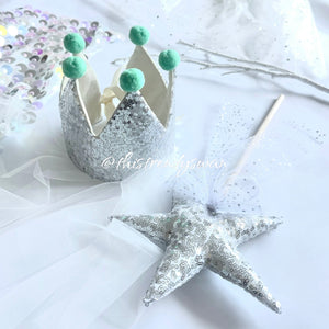 Sequin Crown & Wand