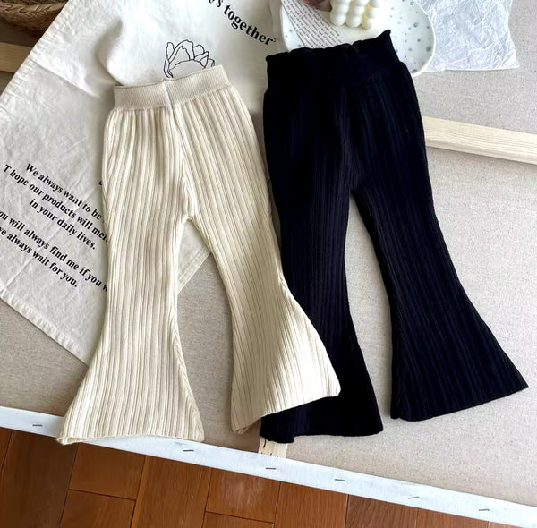 Flared Knit Trousers