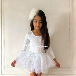 Ballerina Dress Long Sleeve – White