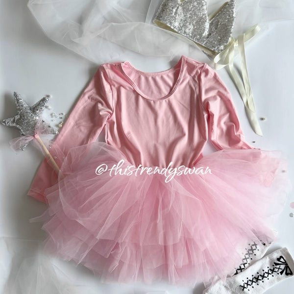 Ballerina Dress Long Sleeve – Baby Pink