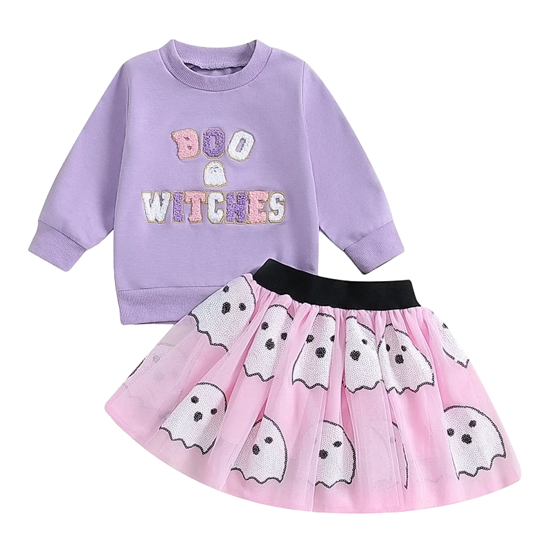 Halloween Sweatshirt and Skirt