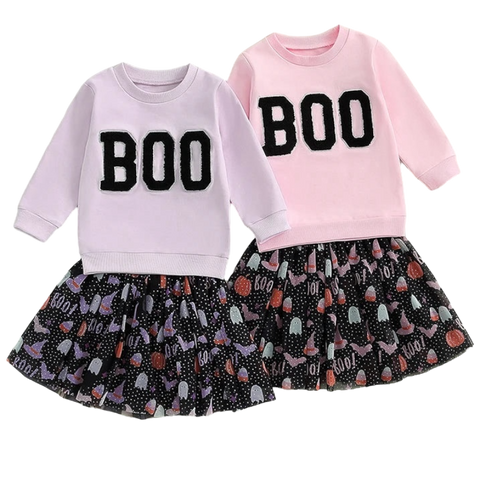 Boo Sweatshirt & Skirt