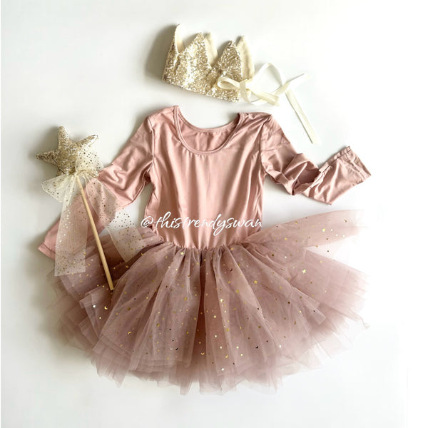 Ballerina Dress Long Sleeve – Dusty Pink