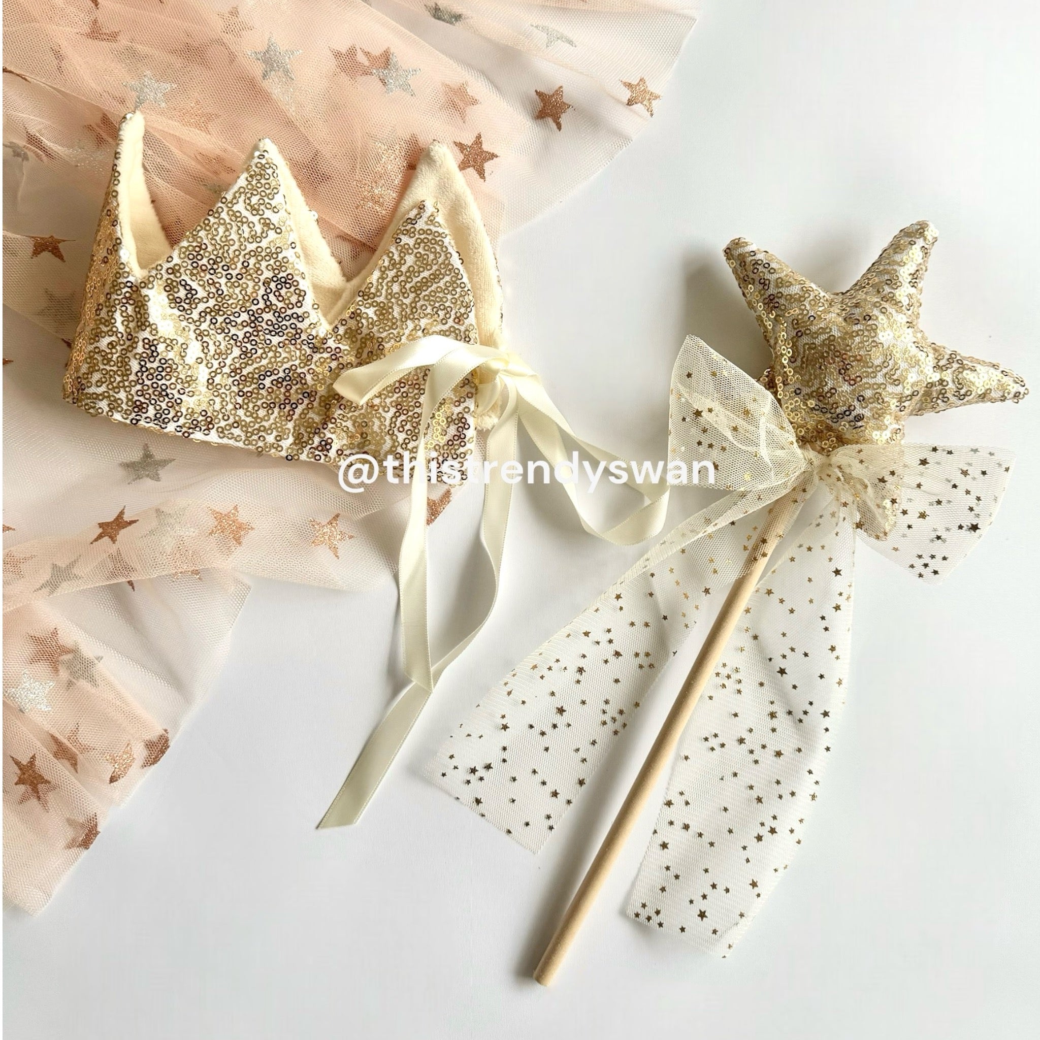 Sequin Crown & Wand